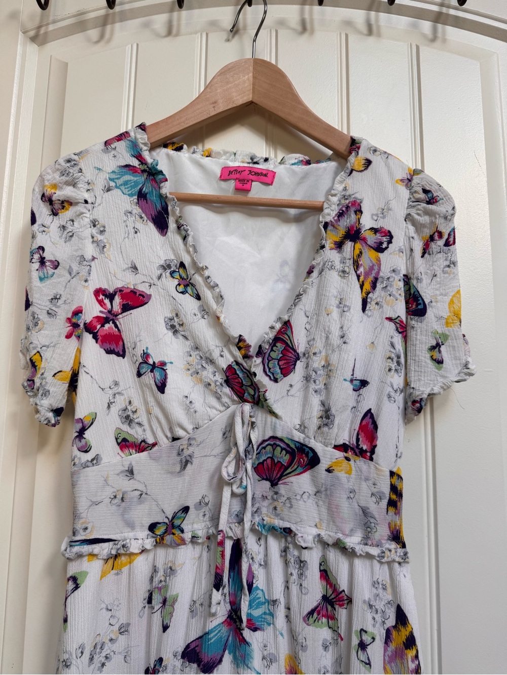 Betsey Johnson Butterfly Dance Midi Tiered Dress. Size S - Picture 3 of 8